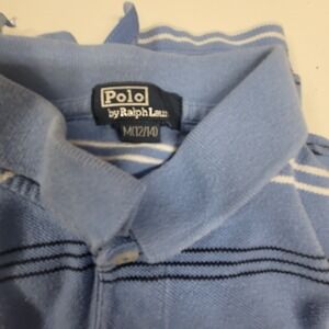 Polo‎ by Ralph Lauren Kids Blue Striped Polo Shirt Short Sleeve